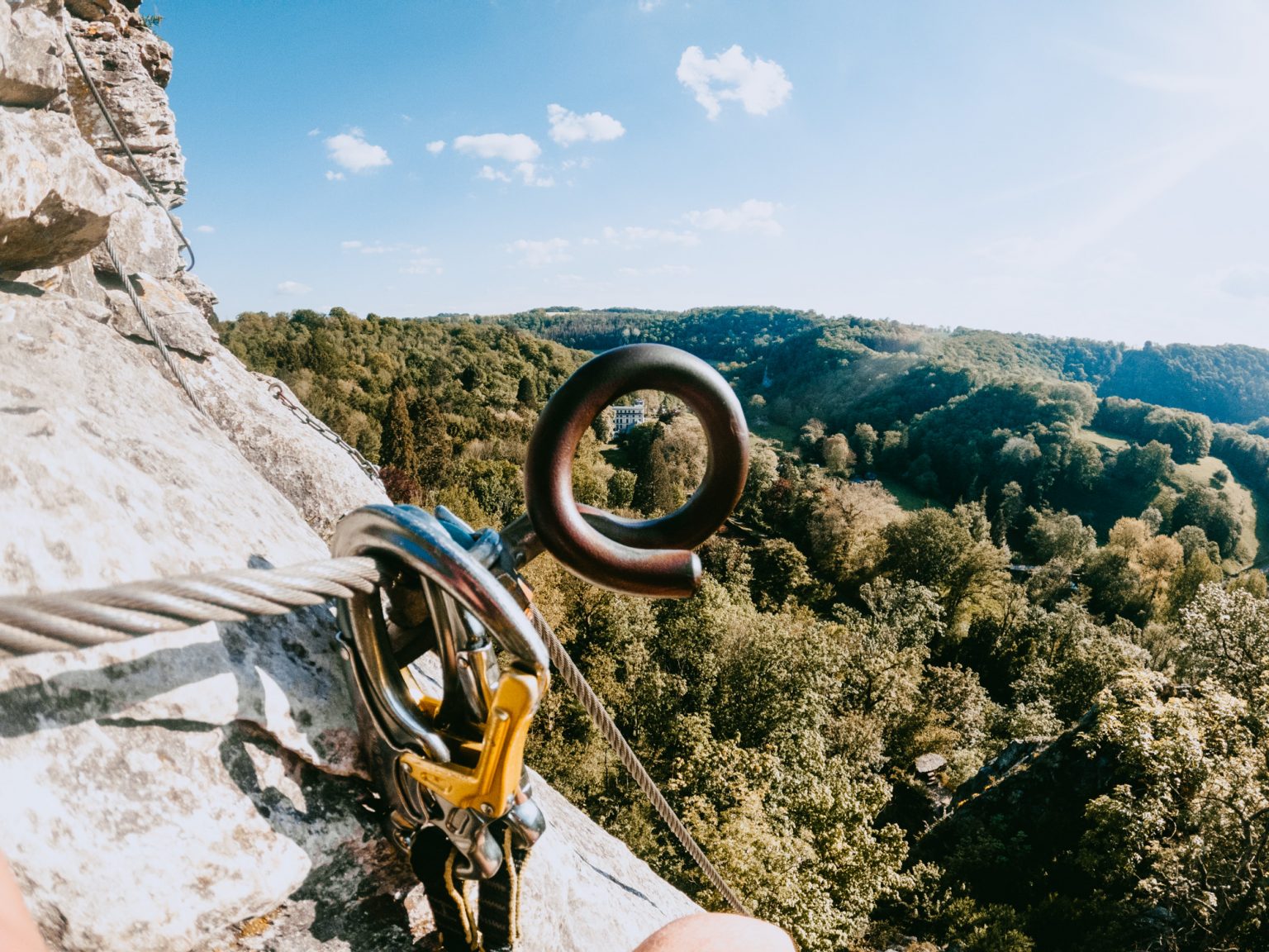 Klettersteigen in België - Via Ferrata Pont a lesse - Summit Stories